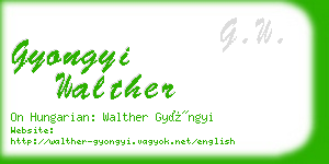 gyongyi walther business card